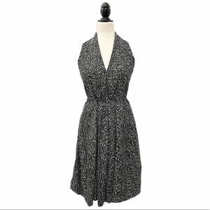 Hugo Boss Black and White Silk Dress size 2